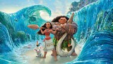 Moana saves the goddess and fights the flaming demon.