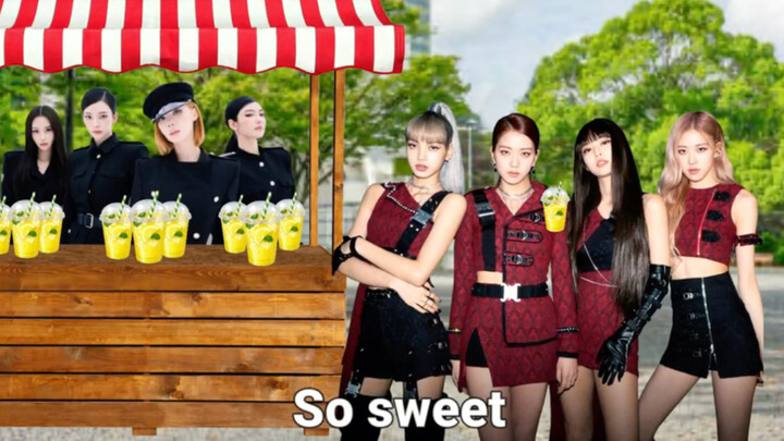 Setiap grup datang ke aespa untuk mengambil segelas lemonade