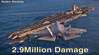 Modern Warships: 2.9Million Damage gameplay. offline match.