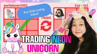 WHAT PEOPLE TRADE FOR NEON UNICORN IN ADOPT ME *RICH SERVER* (Tagalog)