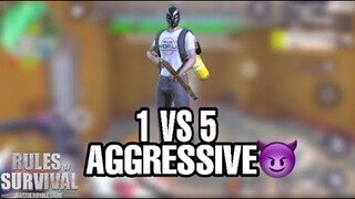 1 VS 5 AGGRESSIVE😈 / Killing RayFromYoutube / Rules Of Survival / Ep.30