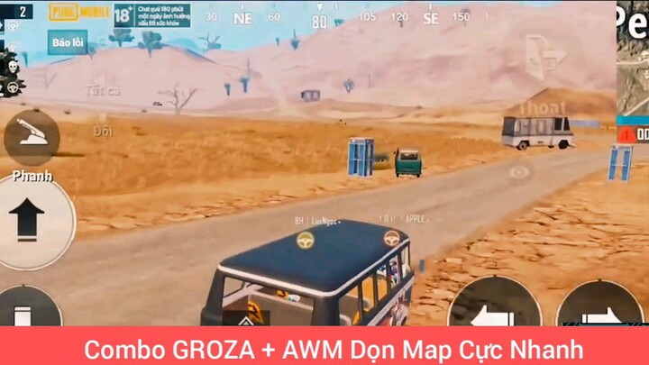 Combo Groza + Awm dọn map cực nhanh