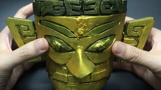 I made the Sanxingdui bronze human head into a Transformer! [Wanju Dashi original transformable toy]