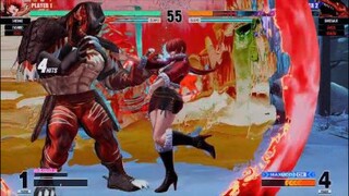 KOF15　チャンピオン　シェルミー　クイックコンボ投げで一気に決める