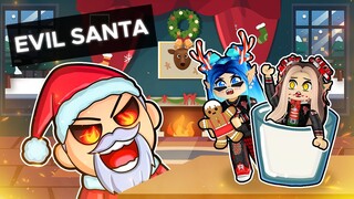 Escaping EVIL SANTA in Roblox!