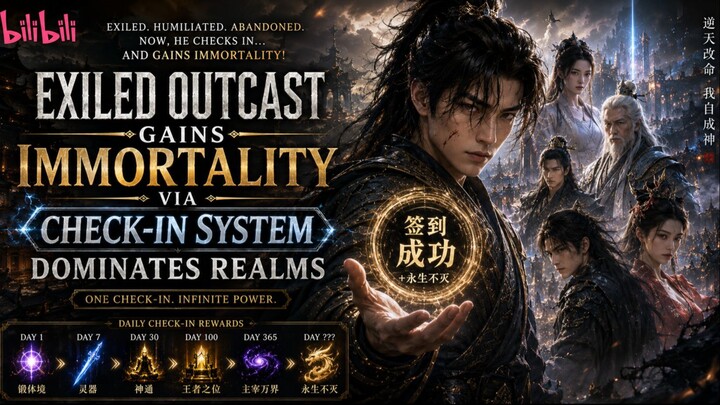 Exiled Outcast Gains Immortality via Check-in System, Dominates Realms