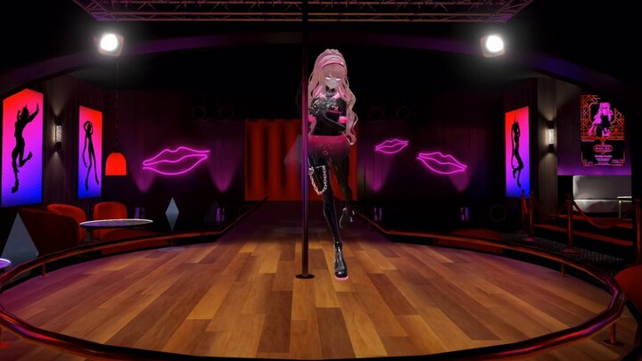 [Pole dancing with VR] Coach, I want to dance pole dancing~💃