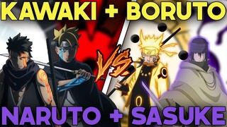 KAWAKI & BORUTO VS NARUTO & SASUKE! (Kamaki & Borumaki vs Narumaki & Raion-Rengoku) | Shindo Life!