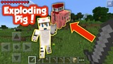 How to throw exploding pigs in Minecraft PE using command block