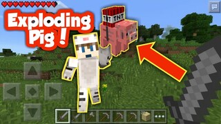 How to throw exploding pigs in Minecraft PE using command block