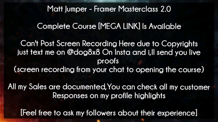 [DOWNLOAD]Matt Jumper - Framer Masterclass 2.0 Course Download