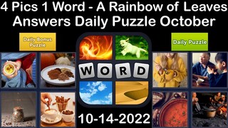 4 Pics 1 Word - A Rainbow of Leaves - 14 October 2022 - Answer Daily Puzzle + Bonus Puzzle