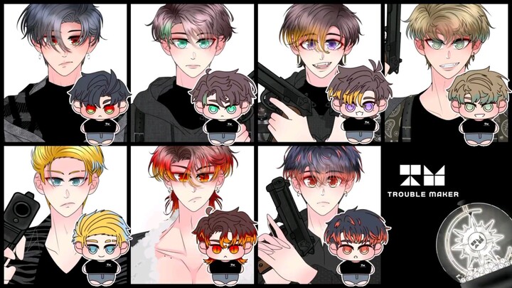 Gambar Chibi para member Trouble Maker