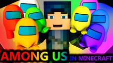 NEW AMONG US vs MINECRAFT RTX MOVIE CHALLENGE! (Cartoon Animation) Imposters & Crewmates