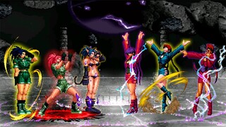 Kof Mugen Leona Team Vs Shermie Team