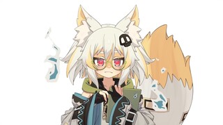 [Live2D model display] Cute fox painter, no rua!