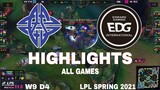 Highlight EDG vs ES LPL Spring 2021 LPL Mùa Xuân 2021 Edward Gaming vs eStar Gaming