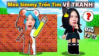 Hai Chị Em Simmy Và Sammy Chơi Trốn Tìm VẼ TRANH Siêu BỰA Trong Roblox