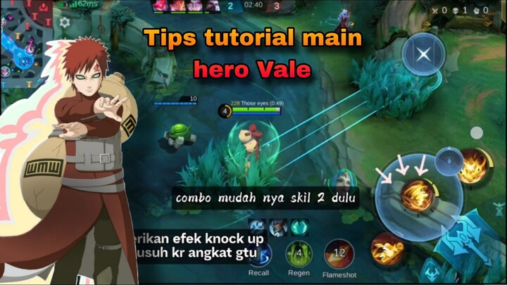 Hari ini kita belajar cara main hero vale yah 😍