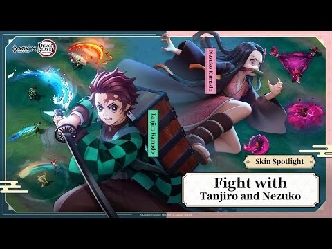 Skin Spotlight Tanjiro Kamado & Nezuko Kamado - Garena AOV (Arena of Valor)