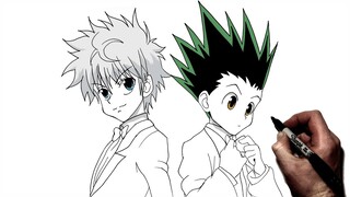 How To Draw Gon & Killua | Step By Step | Hunter X Hunter