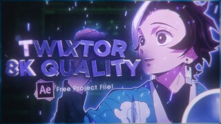 Smooth Twixtor, Clean CC and 4K/8K Quality AMV | After Effects AMV Tutorial 2022 (Free Project File)