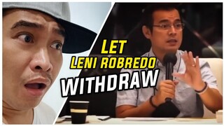 LET LENI ROBREDO WITHDRAW IF YOU LOVE YOUR COUNTRY | ANG NAIS NI ISKO MORENO