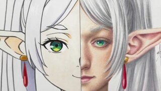 Anime version vs real version of Fulilian hand drawing