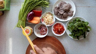 Món chay.gõi bò rau muőng.