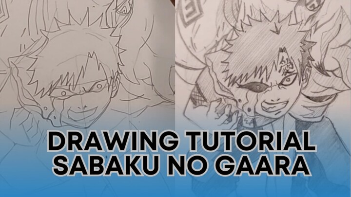 Tutorial Drawing Sabaku no Gaara