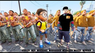 GTA 5 Mod - Đại Ca Nobita Kéo Đàn Em Qua Chém Bi Đen Cứu Xuka (Phần 2)