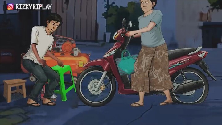 Persaingan Tukang Tambal Ban - Sebar Paku biar Jasa Laku #HORORMISTERI | Animasi Kartun  Hantu