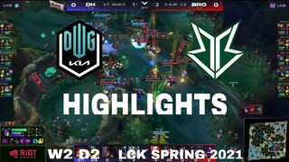 Highlight DK vs BRO All Game LCK Mùa Xuân 2021 | LCK Spring 2021 | Damwon KIA vs Fredit BRION
