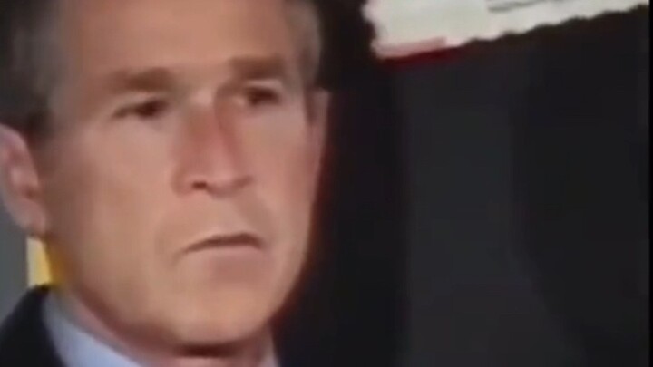 Bush's reaction after learning of the bombing of the World Trade Center.