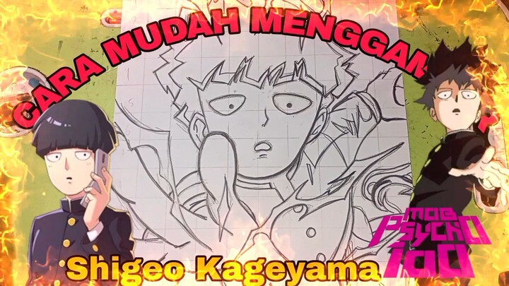 CARA yg sangat mudah menggambar anime mob psycho 100