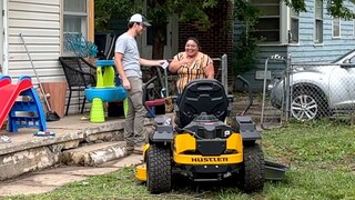 She didn't have a mower, SO I GAVE HER MINE!