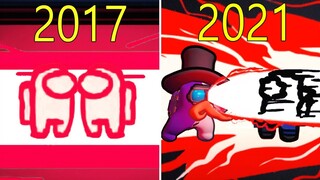 Evolution of Among Us 2017-2021