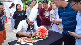 [DIY]Superb skill of carving watermelon