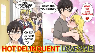 [Manga Dub] Hot Delinquent secretly acts sweet to me because she….