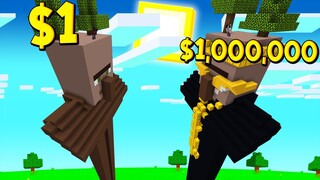 ถ้าเกิด!? บ้านNPCยาว คนจน $1 เหรียญ VS บ้านNPCยาว คนรวย $1,000,000 เหรียญ - Minecraft พากย์ไทย