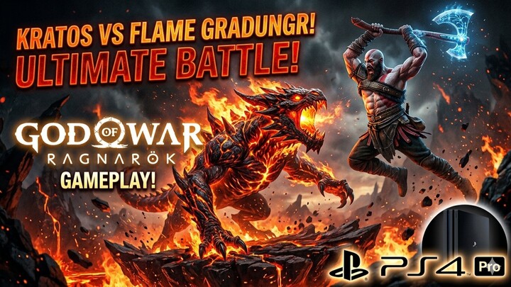 KRATOS VS GRADUNGR API 🔥 | Boss Fight Paling Brutal di God of War Ragnarök (PS4 Pro Gameplay)
