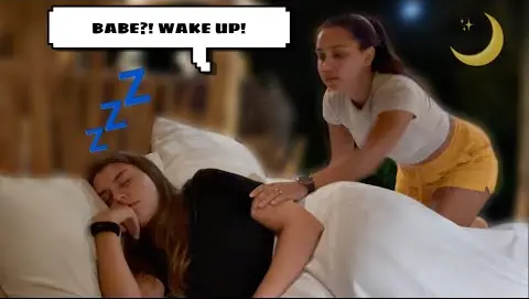 SLEEPING IN ANOTHER BED TO SEE HOW SHE REACTS | Lesbian Couple