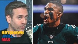 KJM | Max Kellerman on Eagles’ Jalen Hurts powers his way into the end zone for a 26-yard TD run