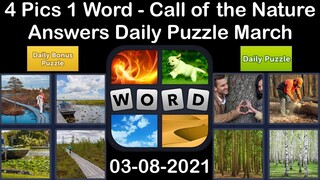 4 Pics 1 Word - Call of the Nature - 08 March 2021 - Answer Daily Puzzle + Daily Bonus Puzzle