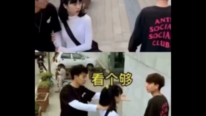 Silly meme | When your girlfriend checks out handsome guys on the street