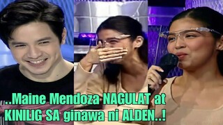 So kilig! Maine Mendoza kinilig at Nagulat Sa Ginawa ni Alden sa kanya.!!