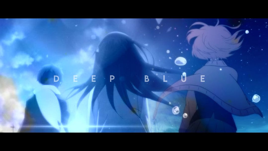 Sing pretty tint deep blue girl blue hair anime dark blue eyes  long hair HD wallpaper  Peakpx