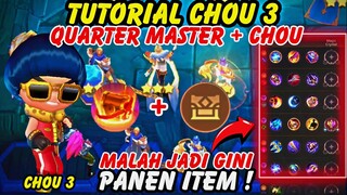 TUTORIAL CHOU SKILL 3 MAIN QUARTER MASTER - AUTO PANEN ITEM - COMBO MAGIC CHESS TERKUAT TERBARU