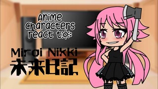 Anime characters react to each other || Part 3: Mirai Nikki || Gacha Club