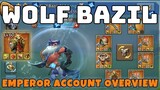WOLF BAZIL! (AN EMPEROR ACCOUNT OVERVIEW) FT A BLINDLY DEADLY YOLO SOLO ☠️24MIL DEAD - Lords Mobile